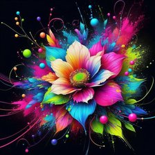 Схема вышивки «Цветок акварели»