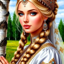 Схема вышивки «Русская красавица»