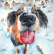 Схема вышивки «Весёлый пёс. Вадим Солодкий»