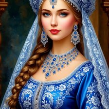 Схема вышивки «Русская красавица»