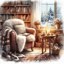 Схема вышивки «Зима за окном»