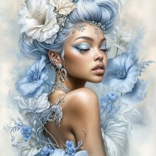 Схема вышивки «Девушка»