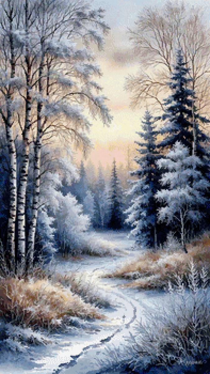 В ЗИМНЕМ ЛЕСУ - зима, деревья, лес - предпросмотр