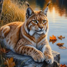 Схема вышивки «Рысь»