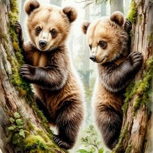 Схема вышивки «Мишки»