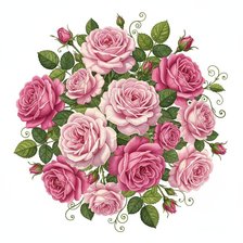 Схема вышивки «Розы»