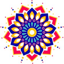 Схема вышивки «Мандала простая розовая»