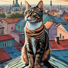 Схема вышивки «кот»