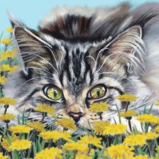 Схема вышивки «кот»