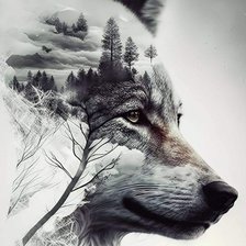 Схема вышивки «Волчий взгляд»