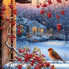 Схема вышивки «Зима»