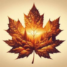 Схема вышивки «Осеннее утро в лесу»