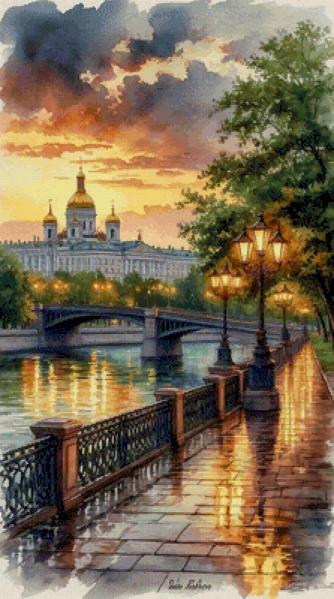 Белые ночи - пейзаж, город - предпросмотр