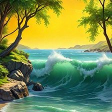 Схема вышивки «Берег моря»