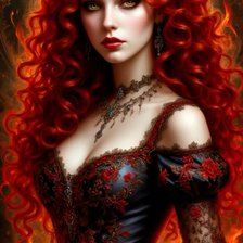 Схема вышивки «девушка»