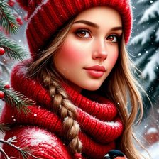 Схема вышивки «девушка»