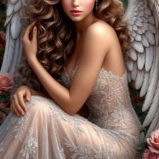 Схема вышивки «ангел»