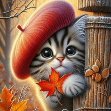 Схема вышивки «кошки»