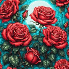 Схема вышивки «розы»