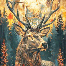 Схема вышивки «олень3»