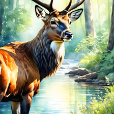 Схема вышивки «олень7»