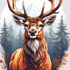 Схема вышивки «олень9»