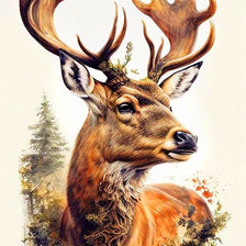 Схема вышивки «олень10»