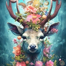 Схема вышивки «олень17»