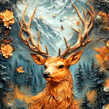 Схема вышивки «олень28»