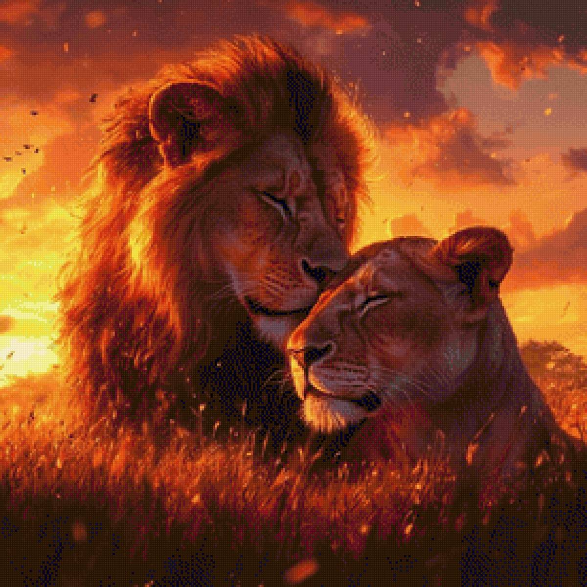 лев со львицей - предпросмотр