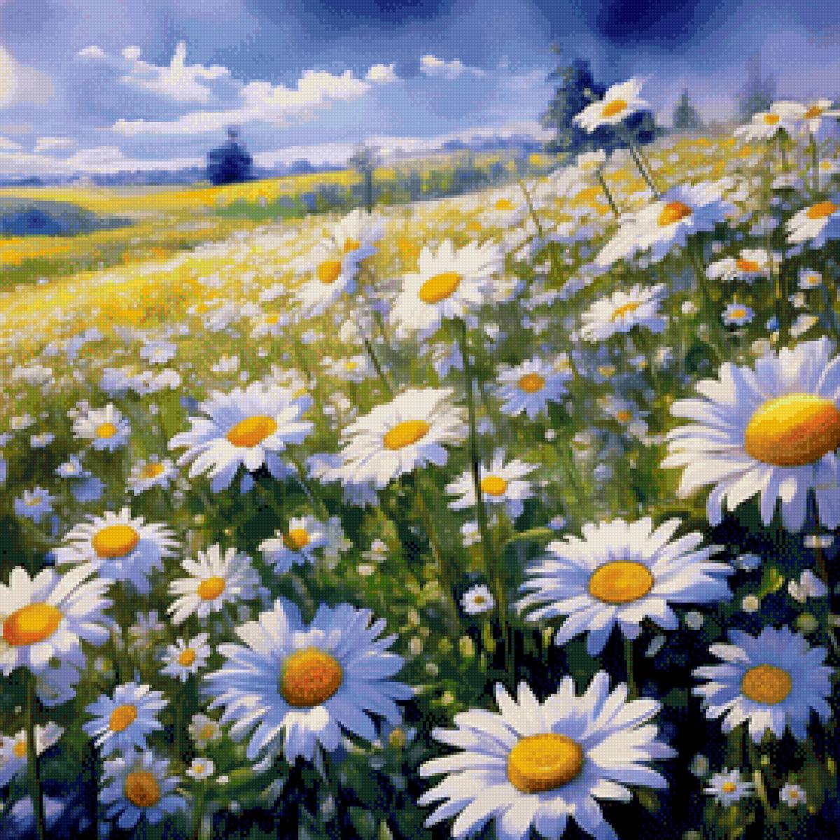 ромашковое поле - предпросмотр