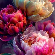 Схема вышивки «Пионы»