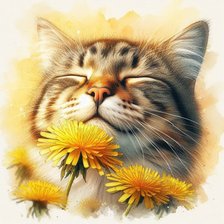 Схема вышивки «кот»