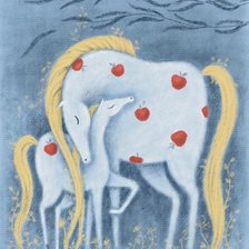 Схема вышивки «Кони в яблоках»