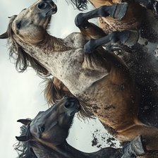 Схема вышивки «Лошади»