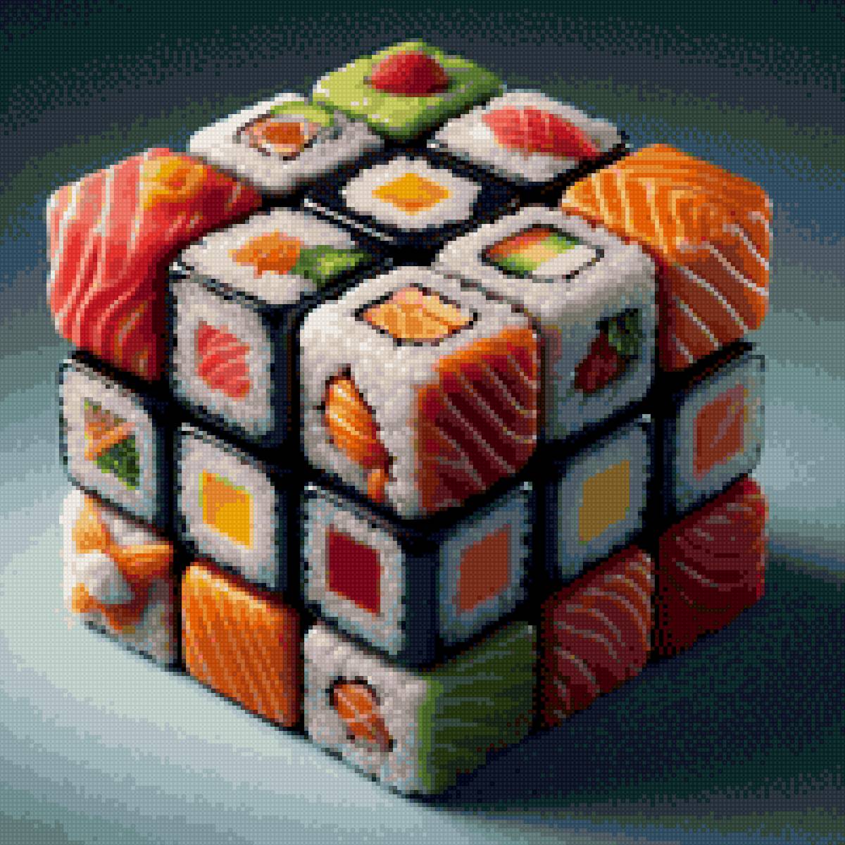 Еда суши - кубики - предпросмотр