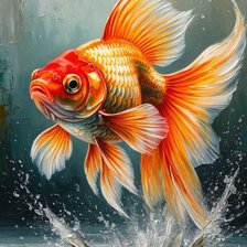 Схема вышивки «Золотая рыбка»