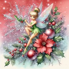 Схема вышивки «эльф со снежинкой»