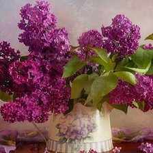 Схема вышивки «сирень»