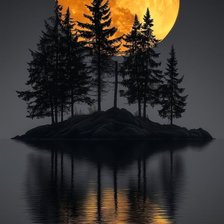 Схема вышивки «Ночной остров»