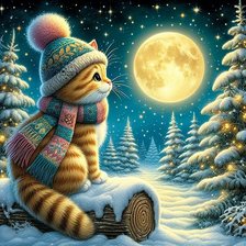 Схема вышивки «кошки»