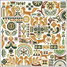 Схема вышивки «Лисички»