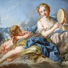 Схема вышивки «Муза Эрато. Фрасуа Буше»