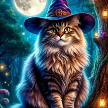 Схема вышивки «Волшебник, Кот.»