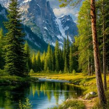 Схема вышивки «пейзаж»