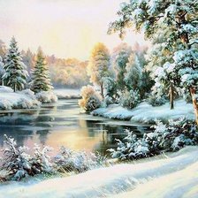 Схема вышивки «зимовье»