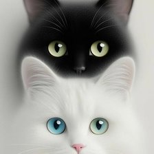 Схема вышивки «Котики»