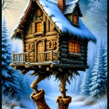 Схема вышивки «Избушка»