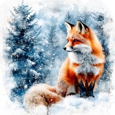 Схема вышивки «Лиса»