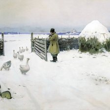 Схема вышивки «снег выпал»